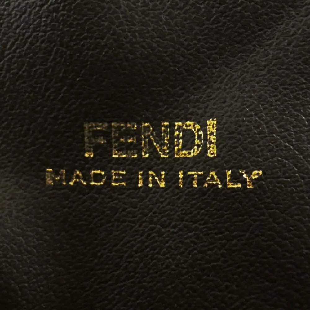 FENDI FF 1974 Cosmetic Pouch Zucca Embossed Terry Cloth in Pink